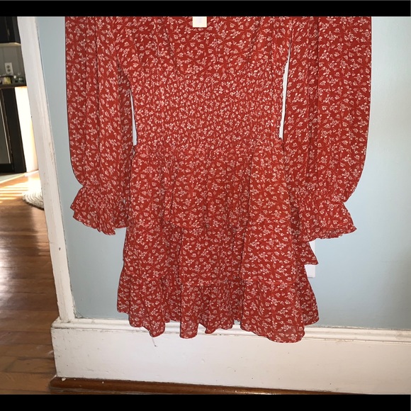 Red boutique Ruffle Dress - Picture 5 of 6